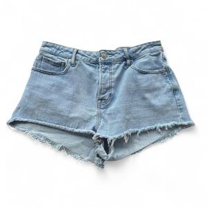 PacSun Light Blue Frayed Hem Jean Shorts
